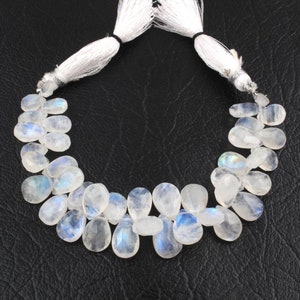 Rainbow Moonstone Faceted Pear Shape Briolette, Rainbow Moonstone Drop Shape Beads, Natural Moonstone Faceted Beads, Flashy Moonstone Beads