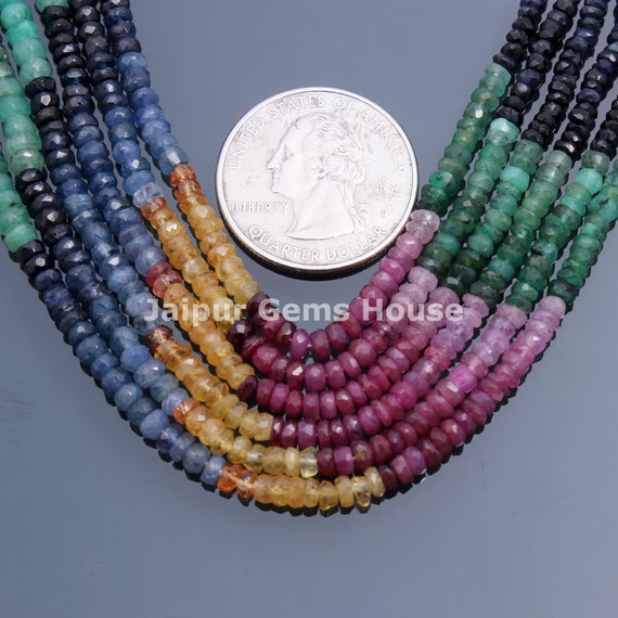 Natural Gem Faceted ite Stone Round Loose Rondelle Small Beads For  Jewelry Making Diy Needlework Bracelet Necklace 2/3/4mm