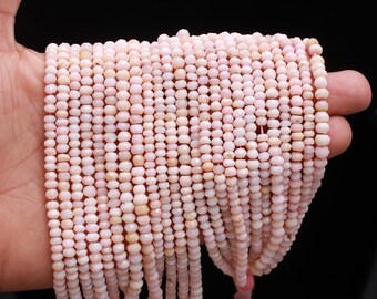 100 Perles Facettes De Bohême 4 Mm - Couleur Rose Opale - Marque Preciosa, Fabriqué En France