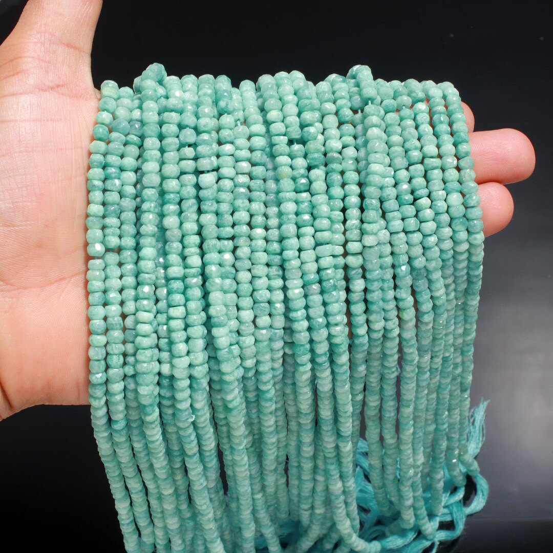 100 Perline In Amazzonite Naturale Opaca 8 Mm - Pietre Preziose Sfuse Per Creazione Gioielli E Artigianato - 2