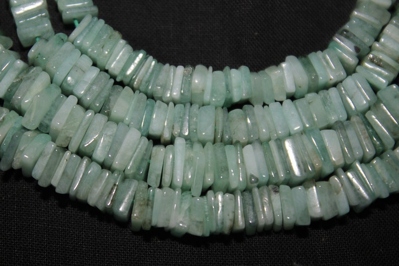 Natural Emerald Smooth Heishi Square Beads,15 Strand,6-7mm,AAA Green Emerald Beads Strands for Jewelry Making,Natural Green Emerald on Sale