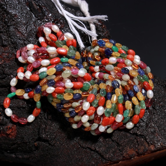 Navratna on sale beads necklace