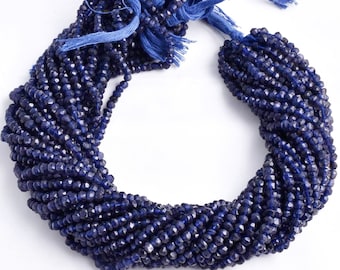 Iolite Faceted Rondelle Beads, Iolite Beads, Iolite Rondelle Beads, Natural Iolite Faceted Beads, AAA+ Quality 4 mm Beads, Iolite+Beads