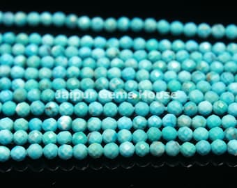 Natural LARIMAR Micro Faceted Round Beads, 2mm - 2.5 mm & 3 mm - 3.5 mm AAA+ Domnican Blue Larimar Semi Precious Gemstone Loose Round Beads