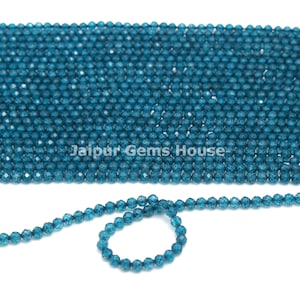London Topaz Faceted Round Beads, Natural London Blue Topaz 2-2.5 mm,3-3.5 mm Faceted Round Beads, AAA London B.T Faceted Round Beads