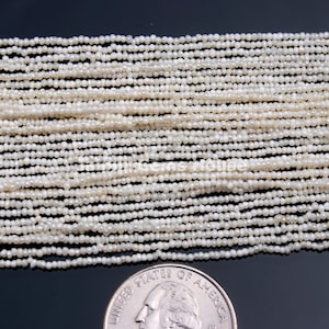 ALL'INGROSSO 1 - 1,5 mm Perle di semi minuscole Perle d'acqua dolce naturali Perle di semi di perle d'acqua dolce autentiche, Perle di perle d'acqua dolce più piccole