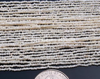 VENTE EN GROS Petites perles de rocailles de 1 à 1,5 mm Perles d'eau douce naturelles Perles de rocailles de perles d'eau douce véritables, plus petites perles de perles d'eau douce