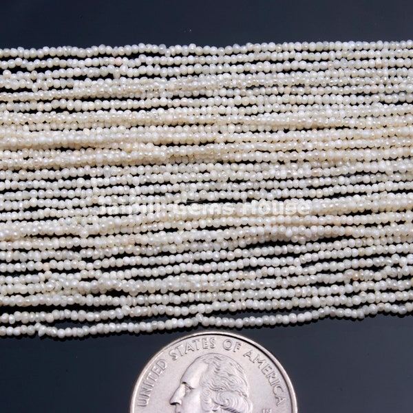 GROSSHANDEL 1 - 1,5 mm winzige Rocailles Perlen Natürliche Süßwasserperlen Echte Süßwasserperlen Saatperlen, kleinste Süßwasserperlen Perlen