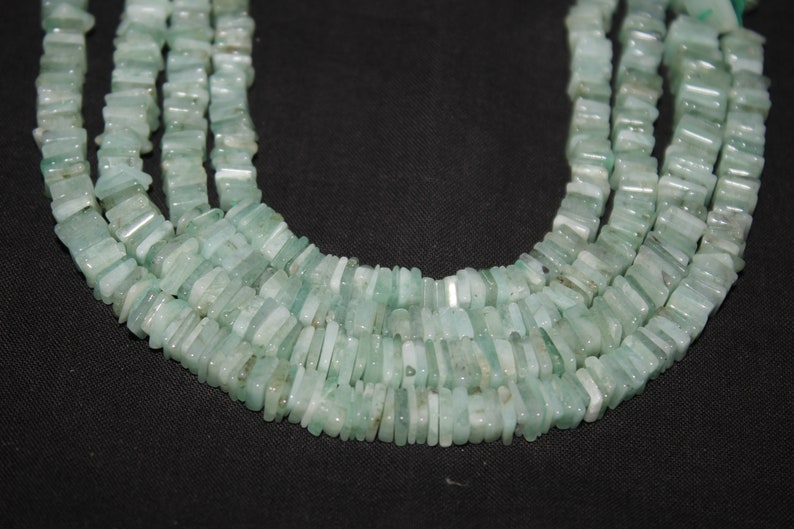 Natural Emerald Smooth Heishi Square Beads,15 Strand,6-7mm,AAA Green Emerald Beads Strands for Jewelry Making,Natural Green Emerald on Sale