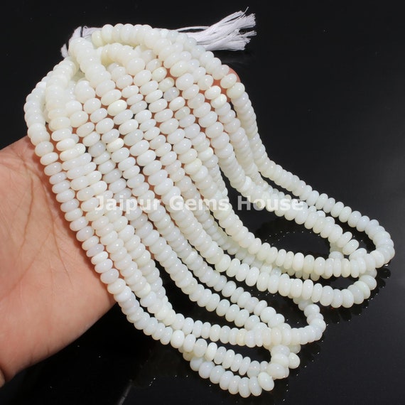 White opal beads sales