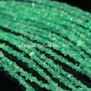 Natural Zambian Emerald Raw Gems Beads, AAA+ Rare Green Emerald Uncut Chips Beads, Rough Emerald Beads for Jewelry making Craft