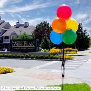 Outdoor Balloon Cluster - Permanent & Reusable - Weatherproof! | BalloonBobber | Helium-Free | Long Lasting | Latex Free Balloons