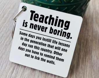 Funny Teacher Gift | Teacher Keyring |  Teacher Gifts | Teaching Assistant Gift | Teacher Lanyard | Thank You | End of Year Gift