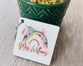 Personalised Teacher Gift | Teacher Keyring |  Teacher Gifts | Teaching Assistant Gift | Teacher Lanyard | Thank You | End of Year Gift