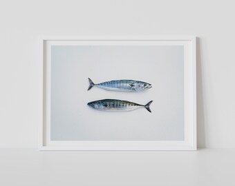 Saltwater Tuna Print - Coastal Decor, Abstract Fish Print, Nautical Wall Art, Ocean Fish Photography, Modern Seafood Kitchen Artwork