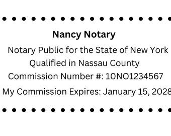 Electronic Notary Stamp NYS / New York