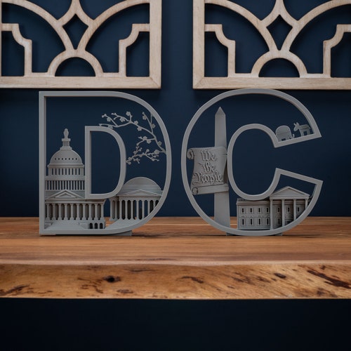 Washington D.C. Letters Home Decor Art Political Art City Etsy