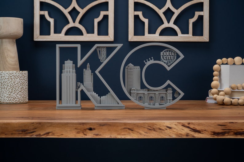 Kansas City Wall Decor KC Skyline WFH Decor Birthday Gift Etsy