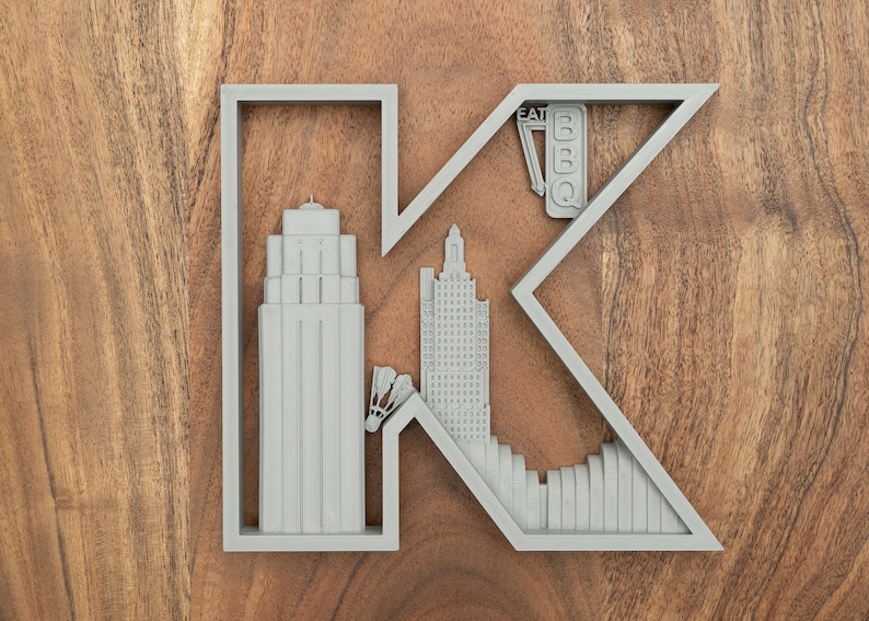 Kansas City Wall Decor KC Skyline WFH Decor Birthday Gift Etsy
