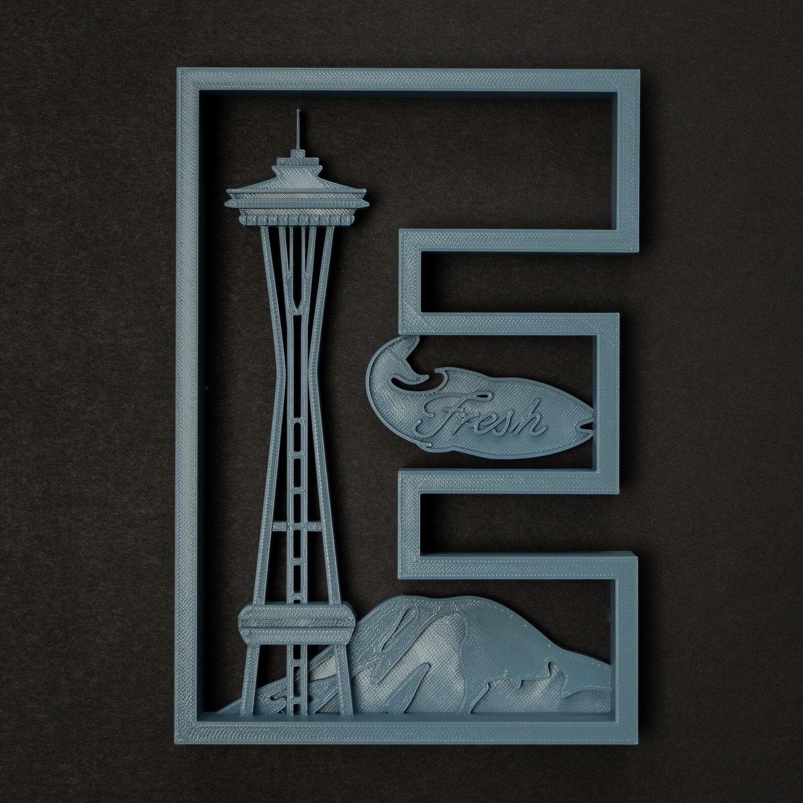 Seattle City Themed Decor Letters 3D Printed Seattle | Etsy