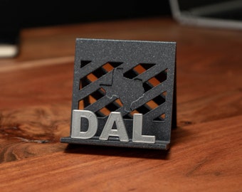 DAL - Dallas Business Card Holder- Texas Card Holder - WFH Office Decor - Business Card Holder - 3D Printed - Desk Organizer