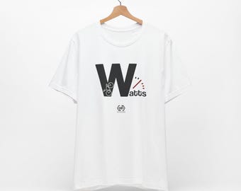 Cycling Watts T-Shirt: Road Bike Power, Gift for Cyclist
