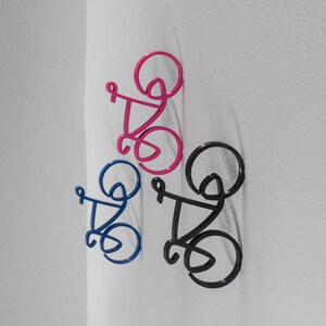 Road Bike Helmet Hook, Cycling Helmet Hook, Biker Accessory, Helmet Display, Gift for Cyclist, Wall Art image 3