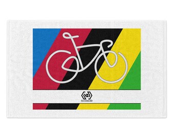 International Cycling Colors Rally Towel: Cyclist Gift, 11x18