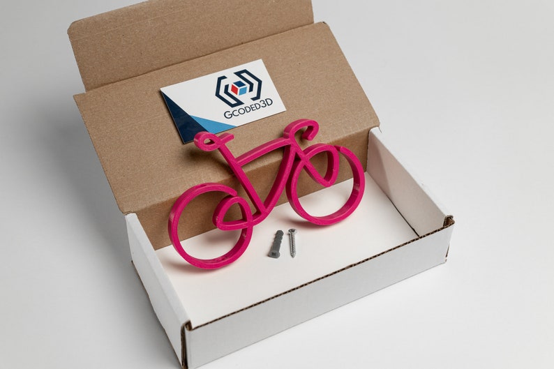 Road Bike Helmet Hook, Cycling Helmet Hook, Biker Accessory, Helmet Display, Gift for Cyclist, Wall Art Pink