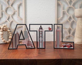 Atlanta Landmarks Letters: 3D Printed ATL Home Decor