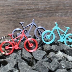 3D Printed Mountain Bike Key Chains 3 Pack - Biker Christmas Gift - Mountain Bike - Cycling Hobby - Outdoors, Keychain