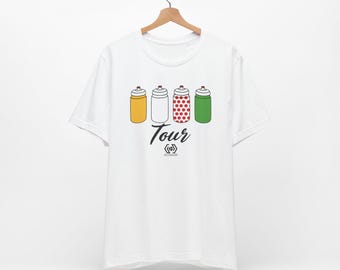 French Grand Tour Cycling T-Shirt: Jersey Colors Road Bike Tee
