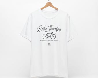 Bike Therapy in Black Cycling Tshirt | Cycling Tshirt | Road Bike | Cyclist | Cyclist Gift | Father's Day