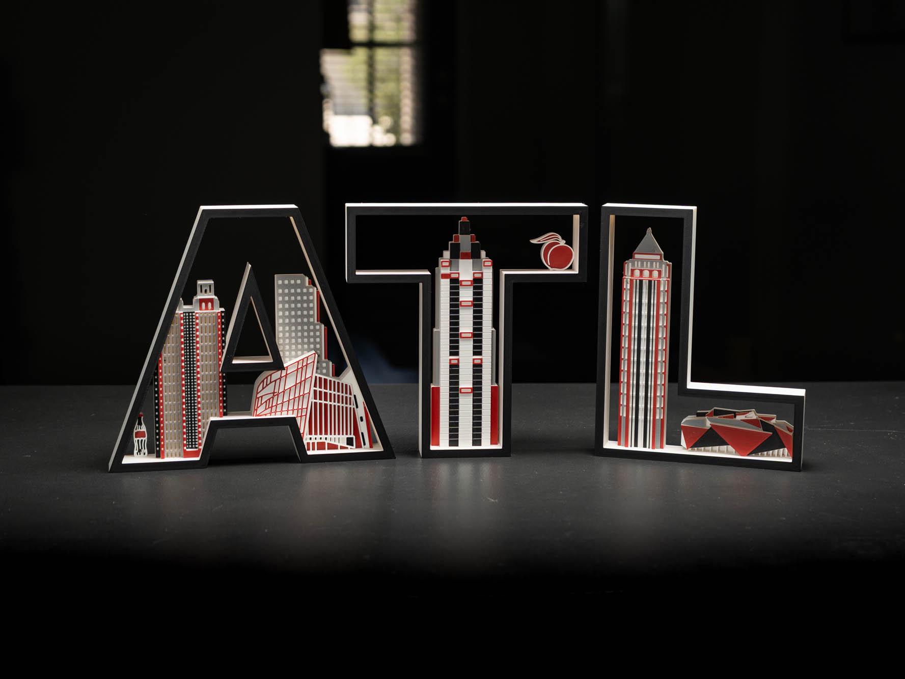 Atlanta Landmarks Letters: 3D Printed ATL Home Decor - Etsy