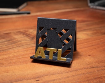 ATL- Atlanta Business Card Holder- ATL Card Holder - WFH Office Decor - Business Card Holder - 3D Printed - Desk Organizer