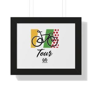 Poster orizzontale con cornice del Tour de France
