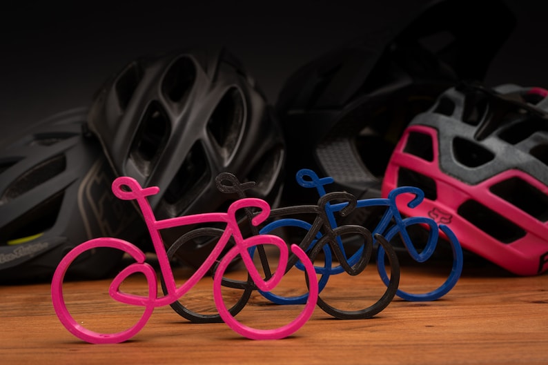 Road Bike Helmet Hook, Cycling Helmet Hook, Biker Accessory, Helmet Display, Gift for Cyclist, Wall Art image 1