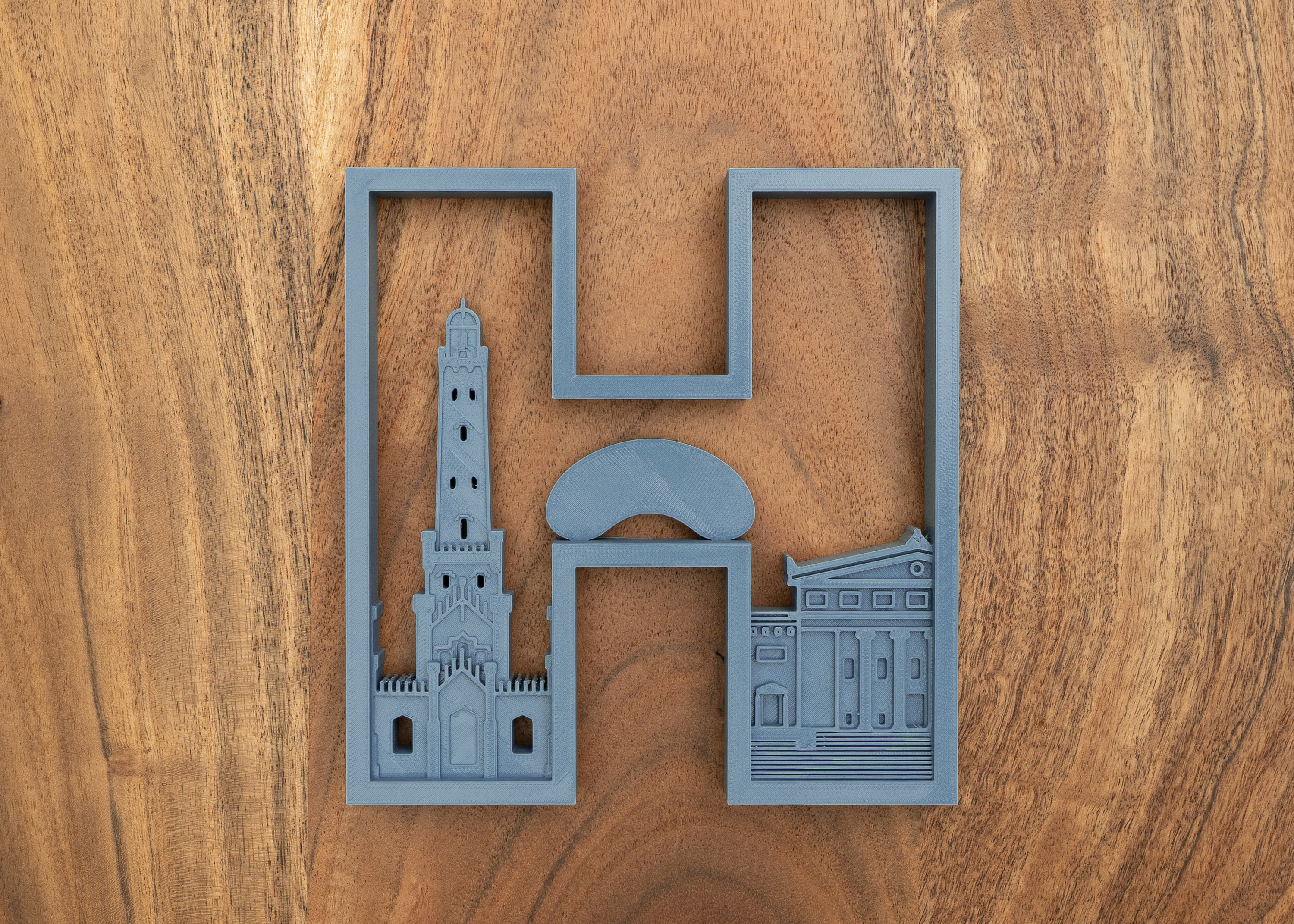Chicago Landmark Decor Letters, 3D Printed PLA Plastic, Sapphire Grey ...