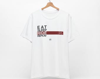 Eat Sleep Ride Repeat Tshirt | Cycling Tshirts I Road Bike | Bicycle | Cyclist | Mantra