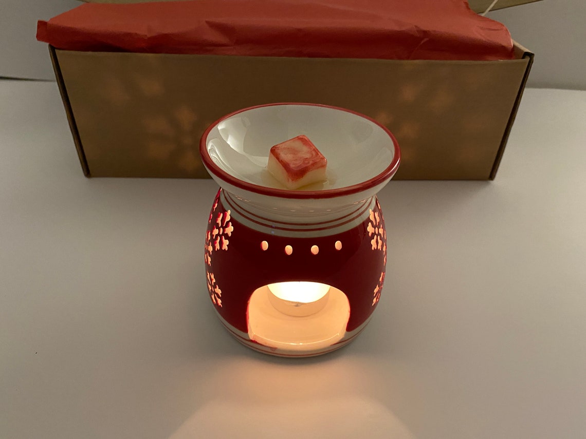 Personalised Christmas Wax / Oil Burner With festive wax Etsy