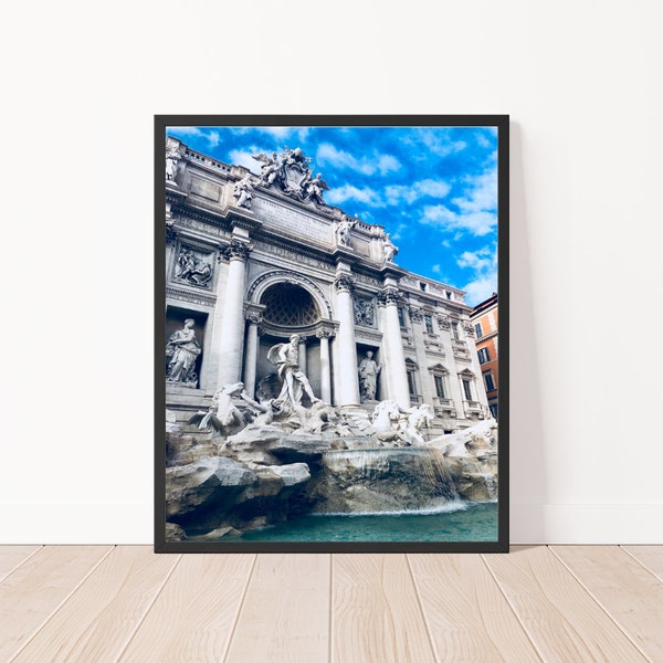 Trevi Fountain Art, Rome Print, Italy Print, Rome Photography, Rome Wall Art, Summer Photography