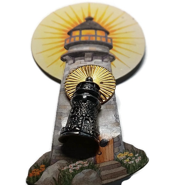 Vtg 90s Lighthouse Pin Signifying John 8:12