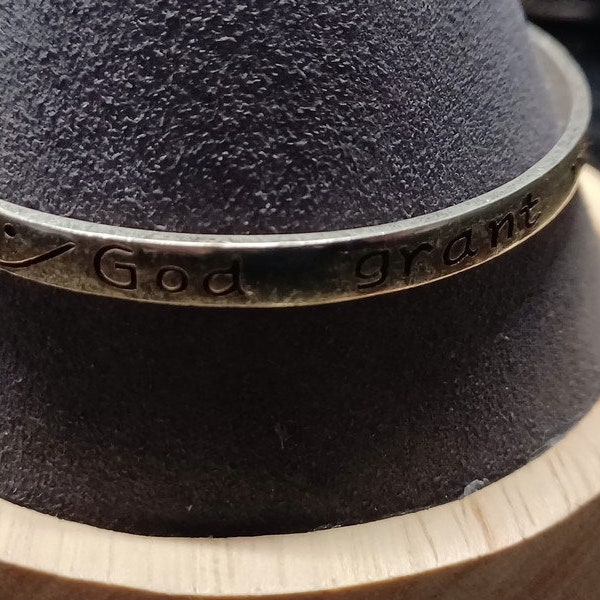 Vtg 90s Serenity Prayer Silver Tone Bracelet