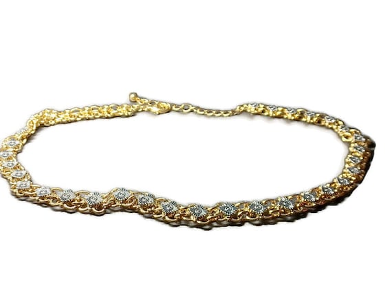 Vtg 90s Gold/Silver Tone Chain Necklace - image 1