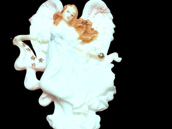 Vtg 1998 Roman Tx Victorian Angel Christmas Pin - image 2