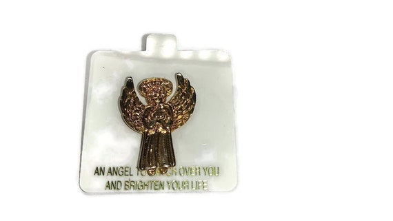 Vtg 90s Gold-Tone Angel Pin - image 1