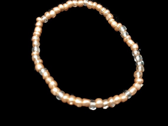 Vtg 90s 5 Stackable Glass Bead Bracelets - image 5