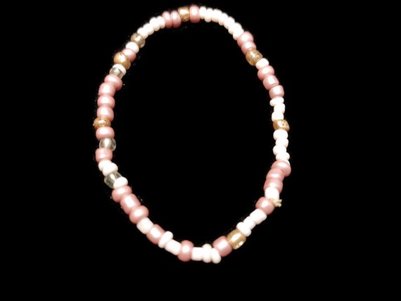 Vtg 90s 5 Stackable Glass Bead Bracelets - image 2