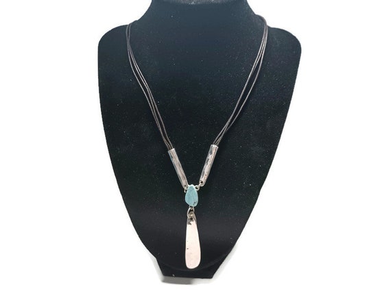 Vtg 80s ALM Soho Genuine Turquoise Pendant Necklace Etsy