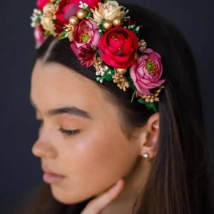 Elegant Ukrainian hoop. A vinok for a girl. Flower crown. Accessory. Ukrainian vinok Ukrainian gift. Headpiece for women.